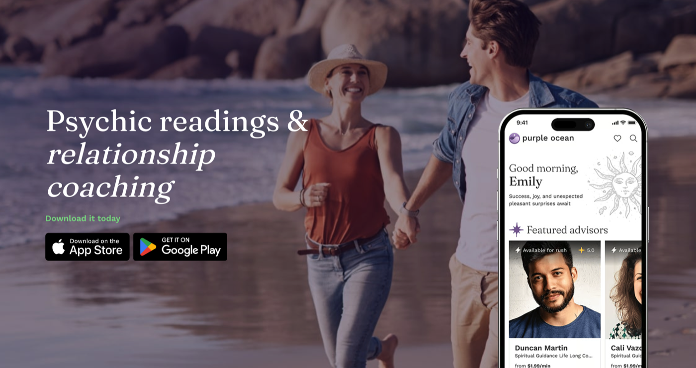 Purple Ocean reading interface screen